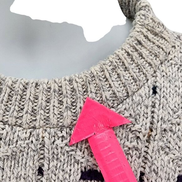 Vintage Northern Reflections Gray Multicolor Retro Knit Grandpa Sweater Large - Picture 8 of 10